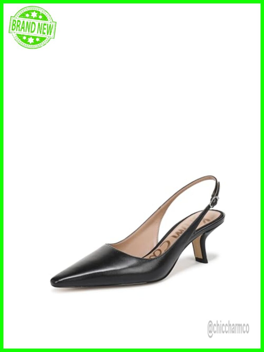 Sam Edelman Bianka Slingback Kitten Heel Pump Snip Toe Formal